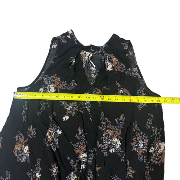 Free People Snap Out Of It Mini Swing Dress Choker Black Floral Medium - Picture 9 of 9